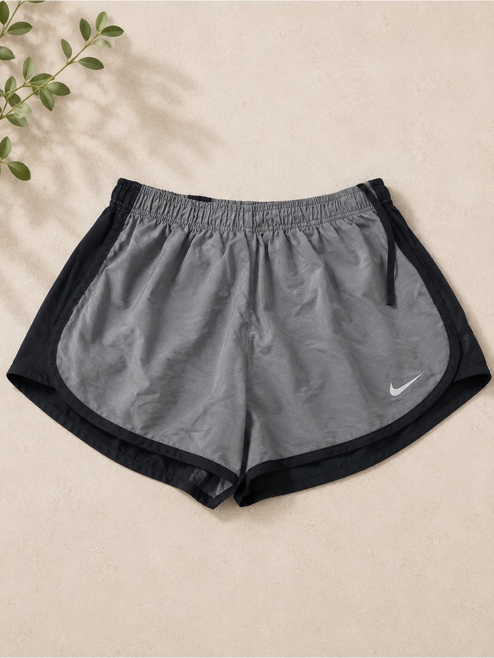 Nike Women’s Gray Athletic Running Shorts with Black Trim